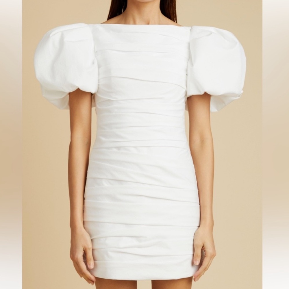 Khaite Shelly Puff Sleeve Dress